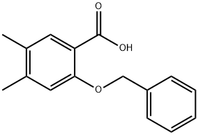 2-Benzyloxy-4,5-dimethylbenzoic acid 化学構造式