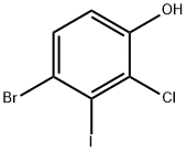 4-Bromo-2-chloro-3-iodophenol 结构式