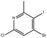 4-Bromo-6-chloro-3-iodo-2-methylpyridine 结构式