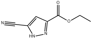 5-氰基-1H-吡唑-3-羧酸乙酯, 1809384-28-8, 结构式