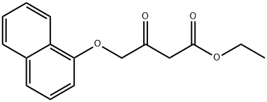 4-(ナフタレン-1-イルオキシ)-3-オキソブタン酸エチル 化学構造式