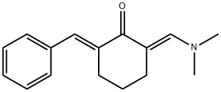 (2E,6E)-2-benzylidene-6-(dimethylaminomethylidene)cyclohexan-1-one Structure