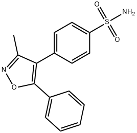 4-(3-methyl-4-phenylisoxazol-5-yl)benzenesulfonamide Struktur