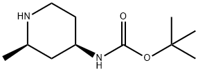 (2R,4R)-2-甲基哌啶-4-基氨基甲酸叔丁酯, 1820574-78-4, 结构式