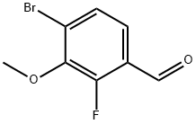 4-Bromo-2-fluoro-3-methoxybenzaldehyde,1820614-17-2,结构式