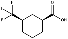 (1S,3R)-3-(三氟甲基)环己烷-1-羧酸,1821707-08-7,结构式