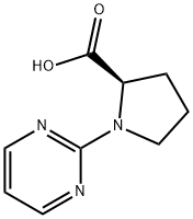 (R)-1-(嘧啶-2-基)吡咯烷-2-羧酸, 1821832-73-8, 结构式