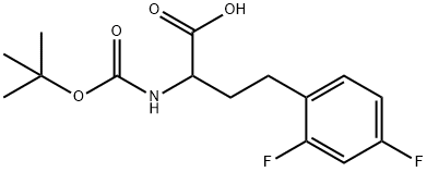 2-((tert-butoxycarbonyl)amino)-4-(2,4-difluorophenyl)butanoic acid,1822488-55-0,结构式