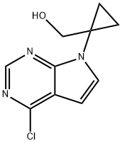 (1-(4-CHLORO-7H-PYRROLO[2,3-D]PYRIMIDIN-7-YL)CYCLOPROPYL)METHANOL 结构式