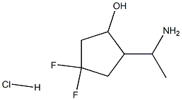 2-(1-AMINOETHYL)-4,4-DIFLUOROCYCLOPENTANOL HCL,1823347-57-4,结构式