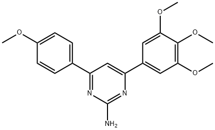 4-(4-methoxyphenyl)-6-(3,4,5-trimethoxyphenyl)pyrimidin-2-amine 结构式