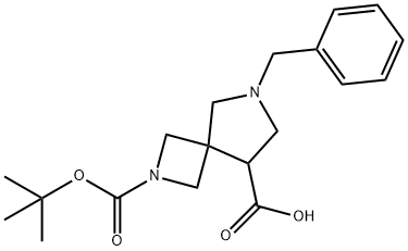 6-Benzyl-2,6-Diaza-Spiro[3.4]Octane-2,8-Dicarboxylic Acid 2-Tert-Butyl Ester 化学構造式