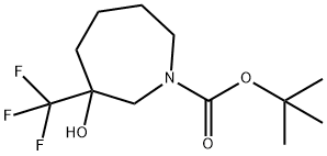 TERT-BUTYL 3-HYDROXY-3-(TRIFLUOROMETHYL)AZEPANE-1-CARBOXYLATE Structure