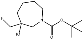 TERT-BUTYL 3-(FLUOROMETHYL)-3-HYDROXYAZEPANE-1-CARBOXYLATE Structure