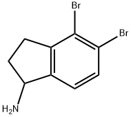 4,5-DIBROMO-2,3-DIHYDRO-1H-INDEN-1-AMINE 结构式