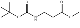 Methyl 3-((tert-butoxycarbonyl)amino)-2-methylpropanoate 化学構造式