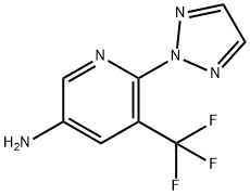 6-(2H-1,2,3-TRIAZOL-2-YL)-5-(TRIFLUOROMETHYL)PYRIDIN-3-AMINE 结构式