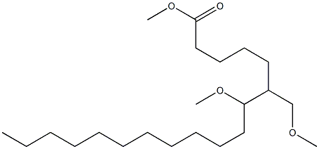 Octadecanoic acid, 7-methoxy-6-(methoxymethyl)-, methyl ester Structure