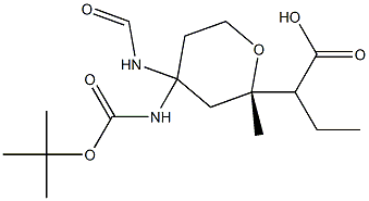 (S)-甲基 2-(4-((叔-丁氧羰基)氨基)四氢-2H-吡喃-4-碳杂草酰氨基)丁酯, 1852533-17-5, 结构式