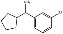 (3-CHLOROPHENYL)(CYCLOPENTYL)METHANAMINE 化学構造式