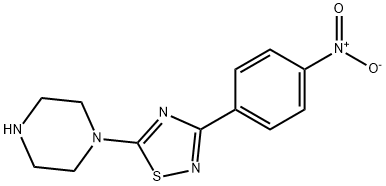 1-[3-(4-nitrophenyl)-1,2,4-thiadiazol-5-yl]piperazine 结构式