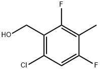 6-Chloro-2,4-difluoro-3-methylbenzyl alcohol Struktur