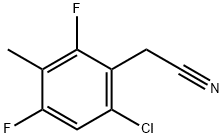 6-Chloro-2,4-difluoro-3-methylphenylacetonitrile,1858250-05-1,结构式