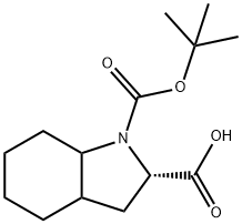 (2S)-1-(叔丁氧基羰基)八氢-1H-吲哚-2-羧酸, 186096-30-0, 结构式
