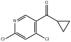 环丙基(4,6-二氯-3-吡啶基)甲酮, 1863098-74-1, 结构式