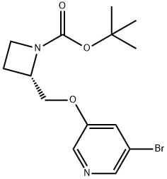 (S)-TERT-BUTYL 2-(((5-BROMOPYRIDIN-3-YL)OXY)METHYL)AZETIDINE-1-CARBOXYLATE Structure