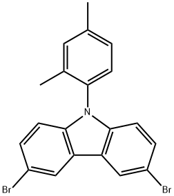 3,6-二溴-9-(2,4-二甲基苯基)-9H-咔唑, 1873362-96-9, 结构式
