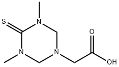 (3,5-Dimethyl-4-thioxo-[1,3,5]triazinan-1-yl)-acetic acid Struktur