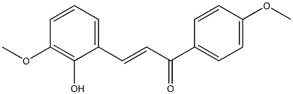 3-(2-hydroxy-3-methoxy-phenyl)-1-(4-methoxyphenyl)prop-2-en-1-one 结构式