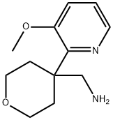 [4-(3-Methoxypyridin-2-yl)-tetrahydro-2H-pyran-4-yl]methanamine Structure