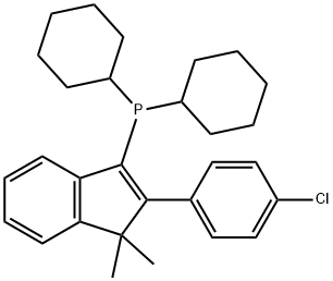 [2-(4-chlorophenyl)-1,1-dimethyl-1H-inden-3-yl]dicyclohexylPhosphine Struktur