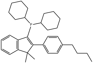 [2-(4-butylphenyl)-1,1-dimethyl-1H-inden-3-yl]dicyclohexylPhosphine Struktur