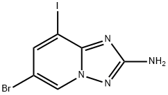2-氨基-6-溴-8-碘-[1,2,4]三唑并[1,5-A]吡啶,1883816-46-3,结构式