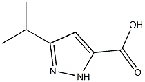 5-异丙基-1H-吡唑-3-羧酸 结构式