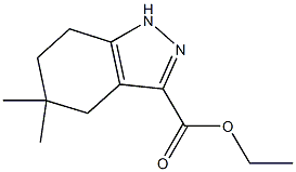 ETHYL 5,5-DIMETHYL-4,5,6,7-TETRAHYDRO-1H-INDAZOLE-3-CARBOXYLATE 化学構造式