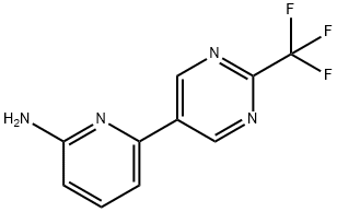 6-(2-(trifluoromethyl)pyrimidin-5-yl)pyridin-2-amine Structure