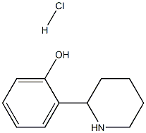 2-(piperidin-2-yl)phenol hydrochloride 化学構造式