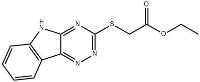 Acetic acid, (2H-1,2,4-triazino[5,6-b]indol-3-ylthio)-, ethyl ester Structure