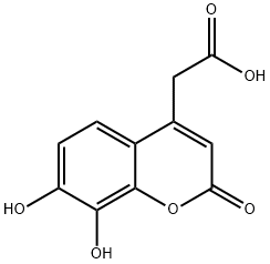 2-(7,8-二羟基-2-氧代-2H-氯-4-基)乙酸,19040-72-3,结构式
