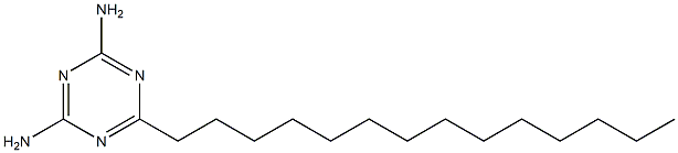 1,3,5-Triazine-2,4-diamine, 6-tetradecyl- Structure