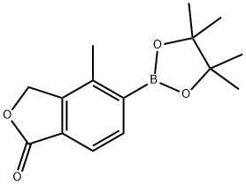 4-Methyl-5-(4,4,5,5-tetramethyl-[1,3,2]dioxaborolan-2-yl)-3H-isobenzofuran-1-one Structure