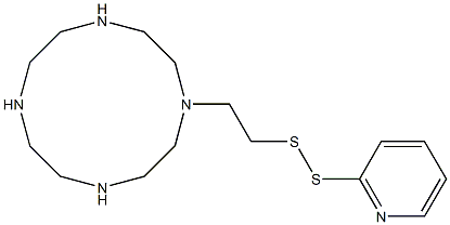 1,4,7,10-Tetraazacyclododecane, 1-[2-(2-pyridinyldithio)ethyl]- Structure