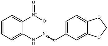 1-(1,3-benzodioxol-5-ylmethylene)-2-(2-nitrophenyl)hydrazine Struktur