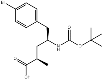 (2R,4S)-5-(4-BROMOPHENYL)-4-(BOC-AMINO)-2-METHYLPENTANOIC ACID Struktur