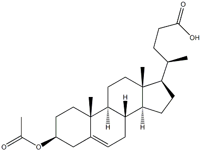 3β-アセトキシコラ-5-エン-24-酸 化学構造式