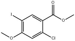 2-Chloro-5-iodo-4-methoxy-benzoic acid methyl ester,195055-02-8,结构式